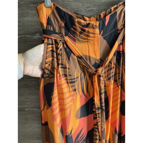 dRA Anthropologie floral Wide Leg Belted Pants resort vacation Size Medium - Picture 10 of 10